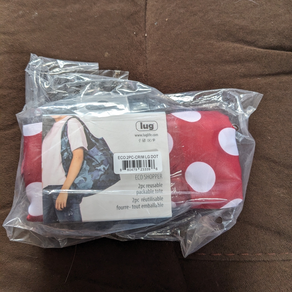 Lug Red and White Dot Eco Shopper